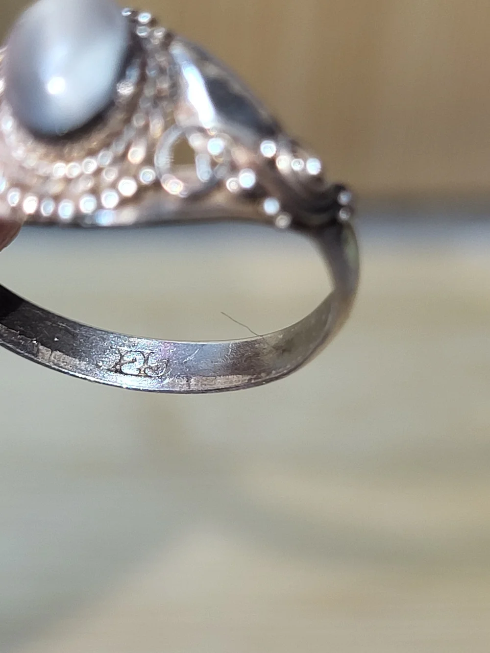 Dainty 925 Sterling Silver Ring - Women's Vintage Style Sz6.25